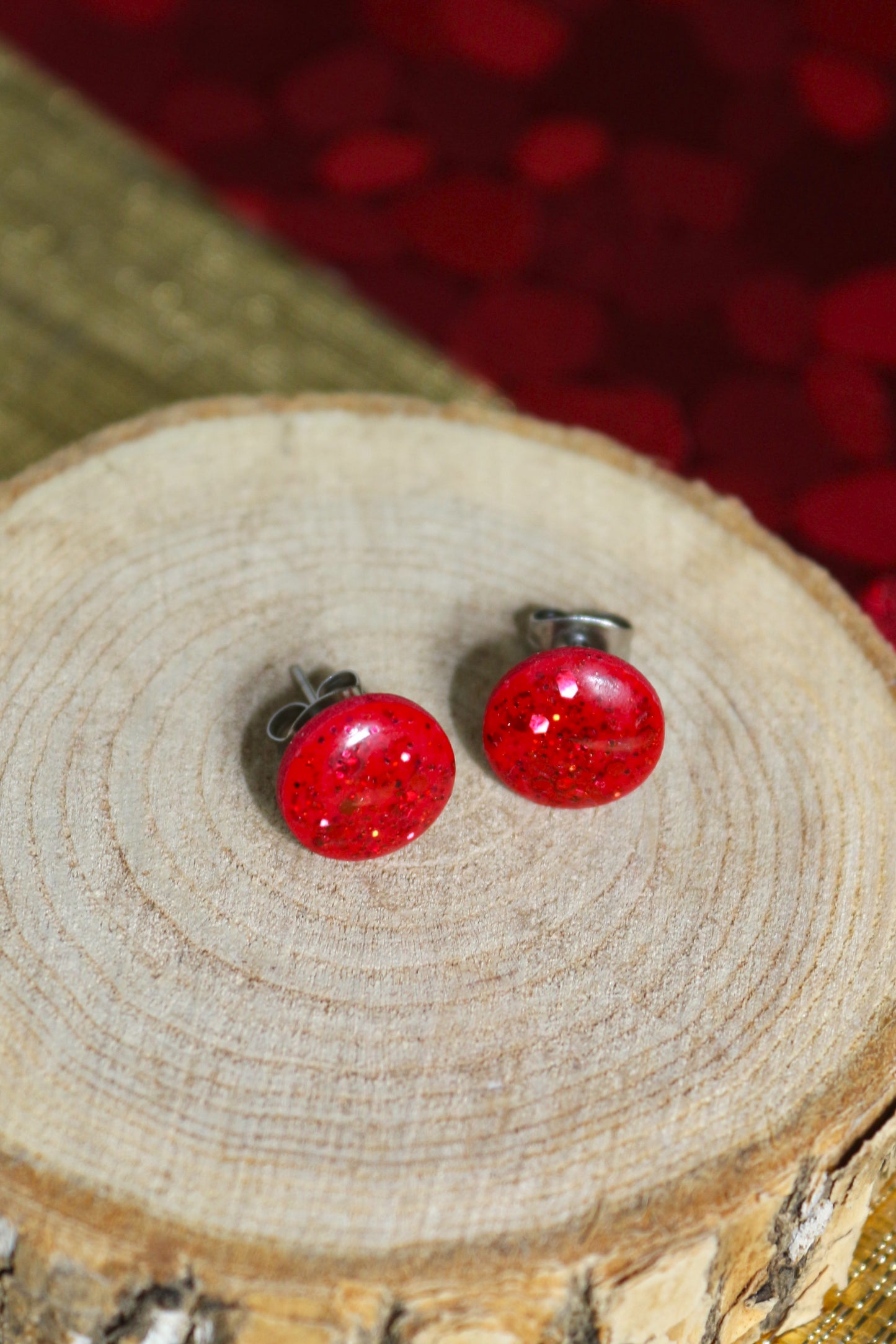 Boucles d'oreilles Ruby- 1cm