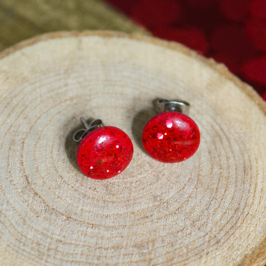 Boucles d'oreilles Ruby- 1cm