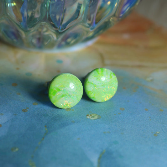 Boucles d'oreilles Chlorophyle 1cm