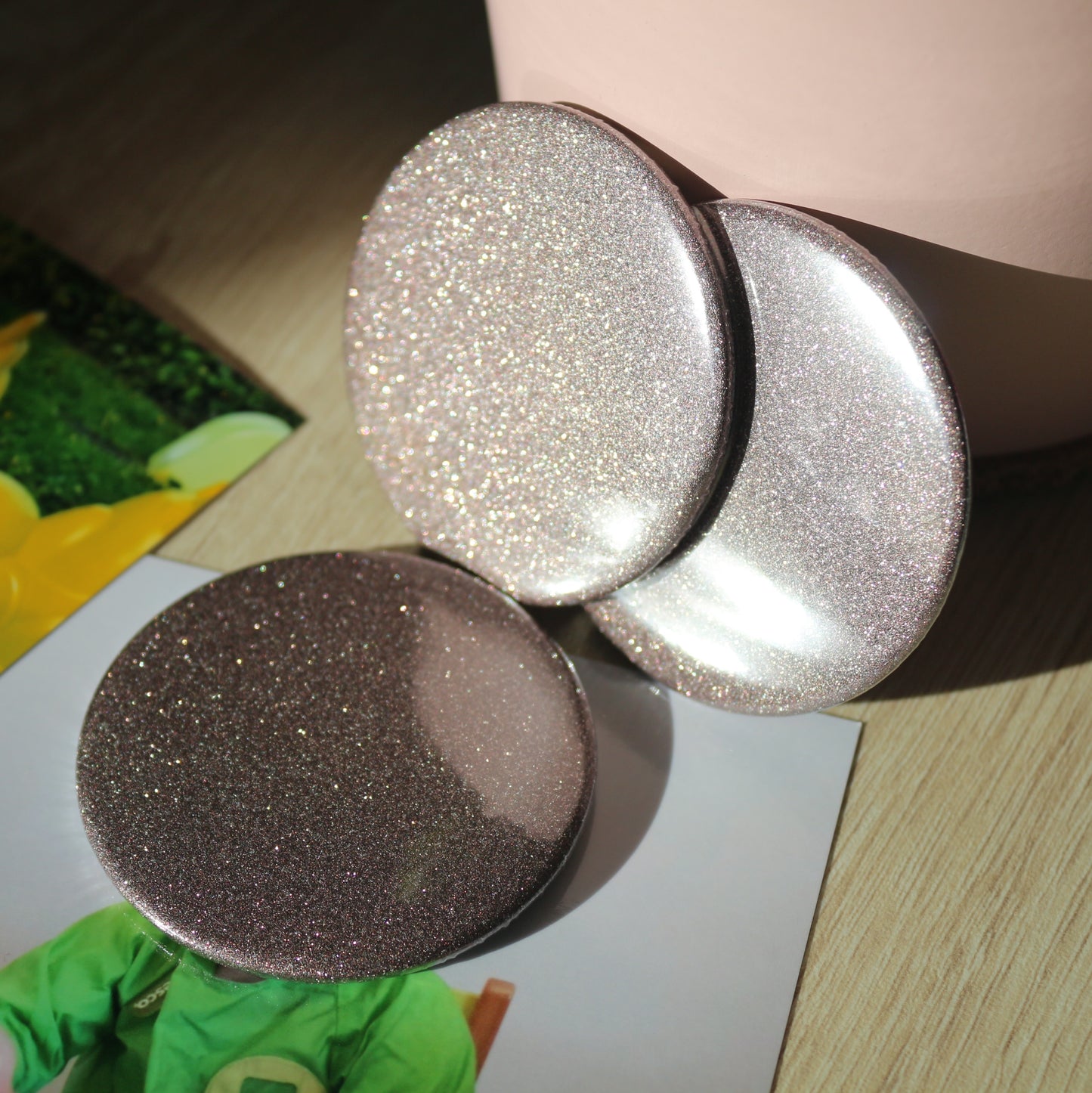 Magnet Paillettes or rose