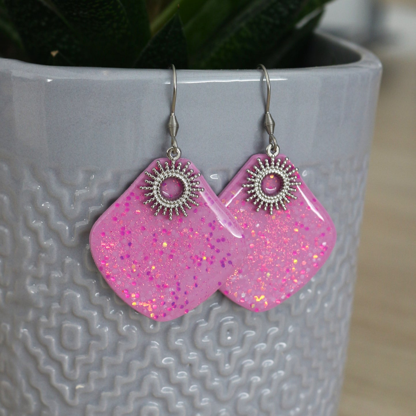 Boucles d'oreilles Sheila- roses