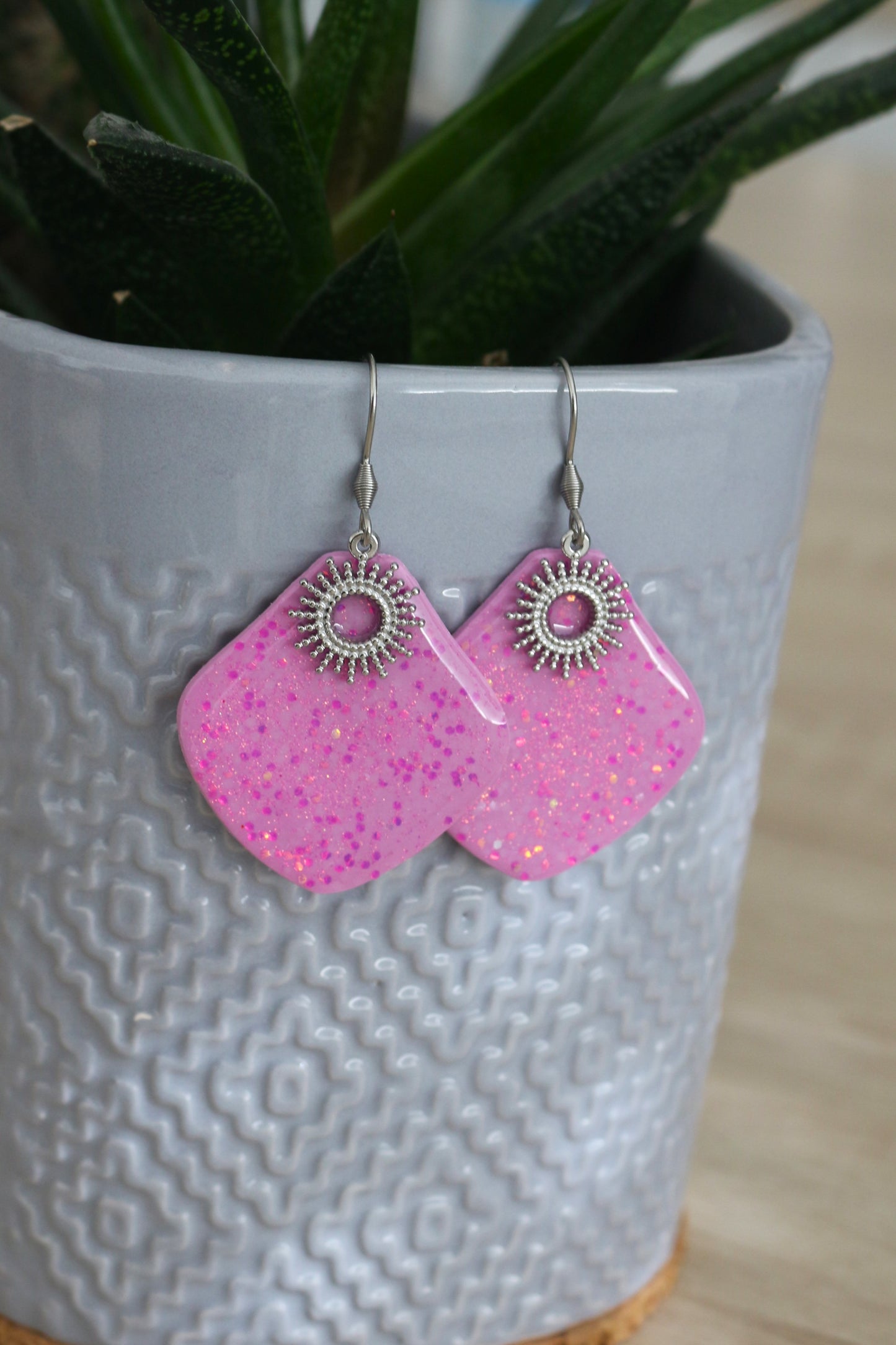 Boucles d'oreilles Sheila- roses