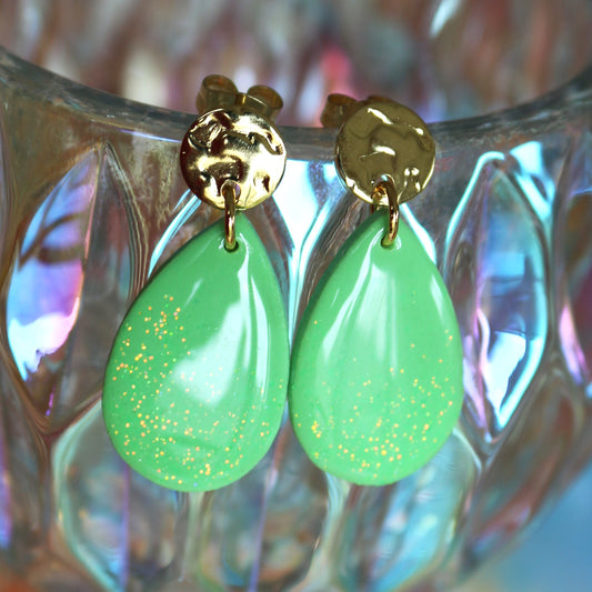 Boucles d'oreilles Elsa - vertes