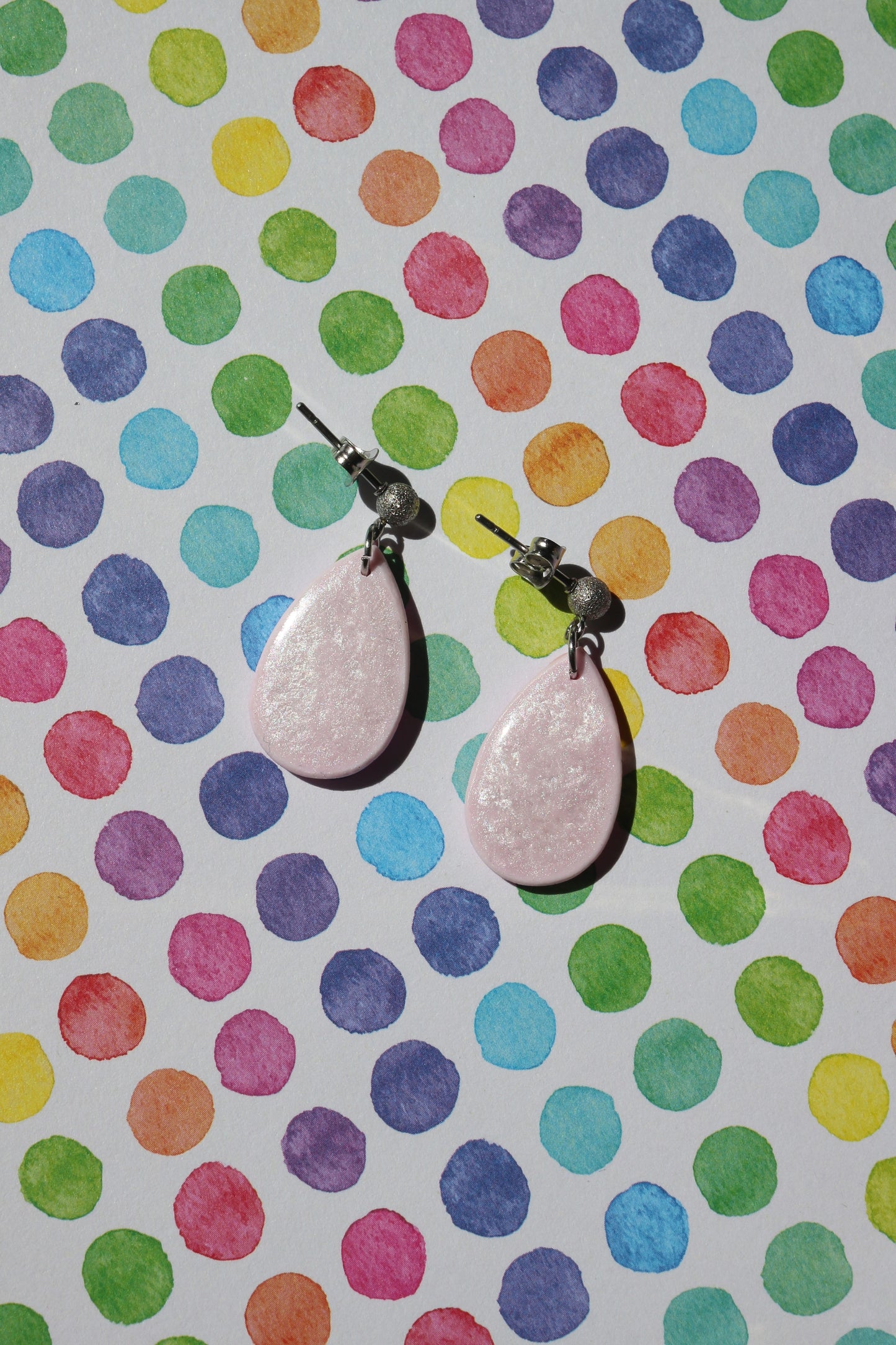 Boucles d'oreilles Lou - Brume rose