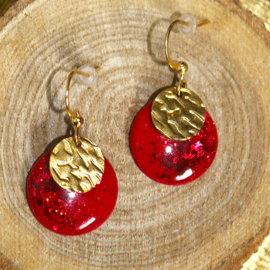 Boucles d'oreilles Polka - Ruby