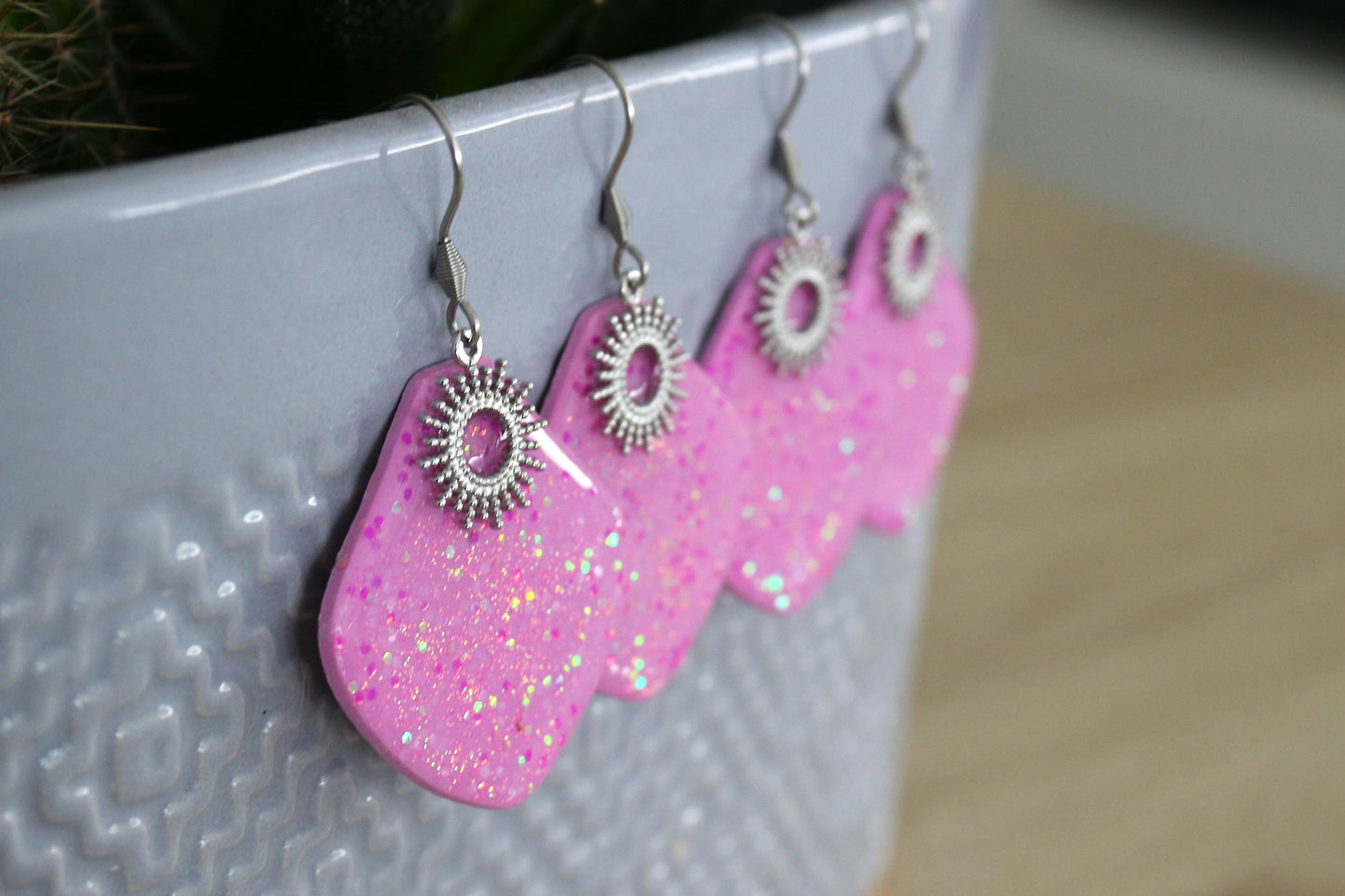 Boucles d'oreilles Sheila- roses